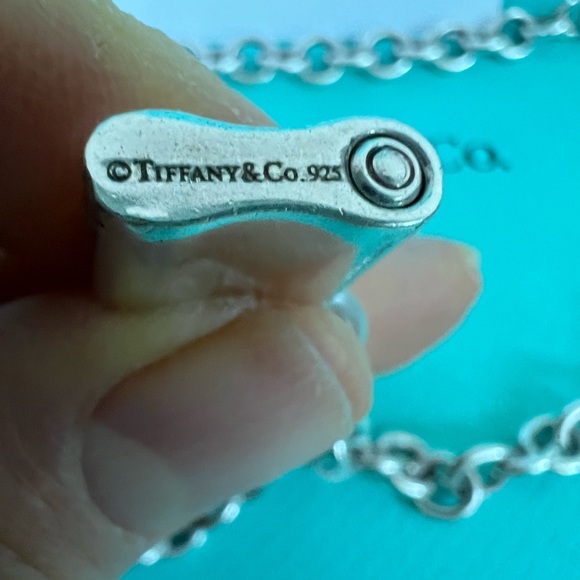 🔴Authentic TIFFANY & CO RARE Vintage Sterling Silver Padlock Link Necklace 🔴 - Picture 11 of 12